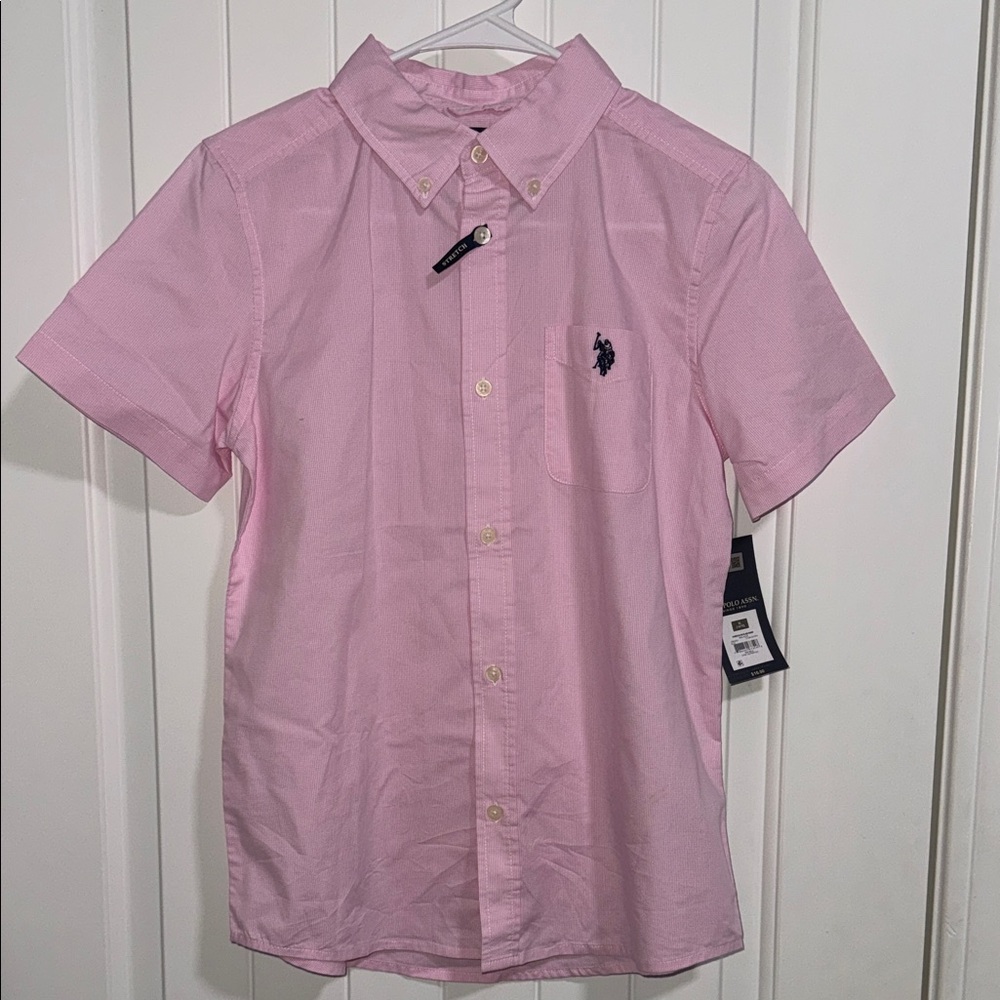 U.S. Polo Assn. Light Pink Short-Sleeve Button-Down Shirt